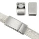 DQ metal magnetic clasp 17x8mm for 5mm Flat cord Antique silver